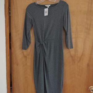 Gray Long Sleeve Dress